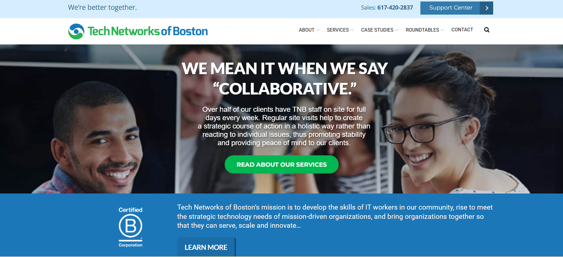 Tech Networks of Boston managed IT nonprofits South Boston Massachusetts homepage