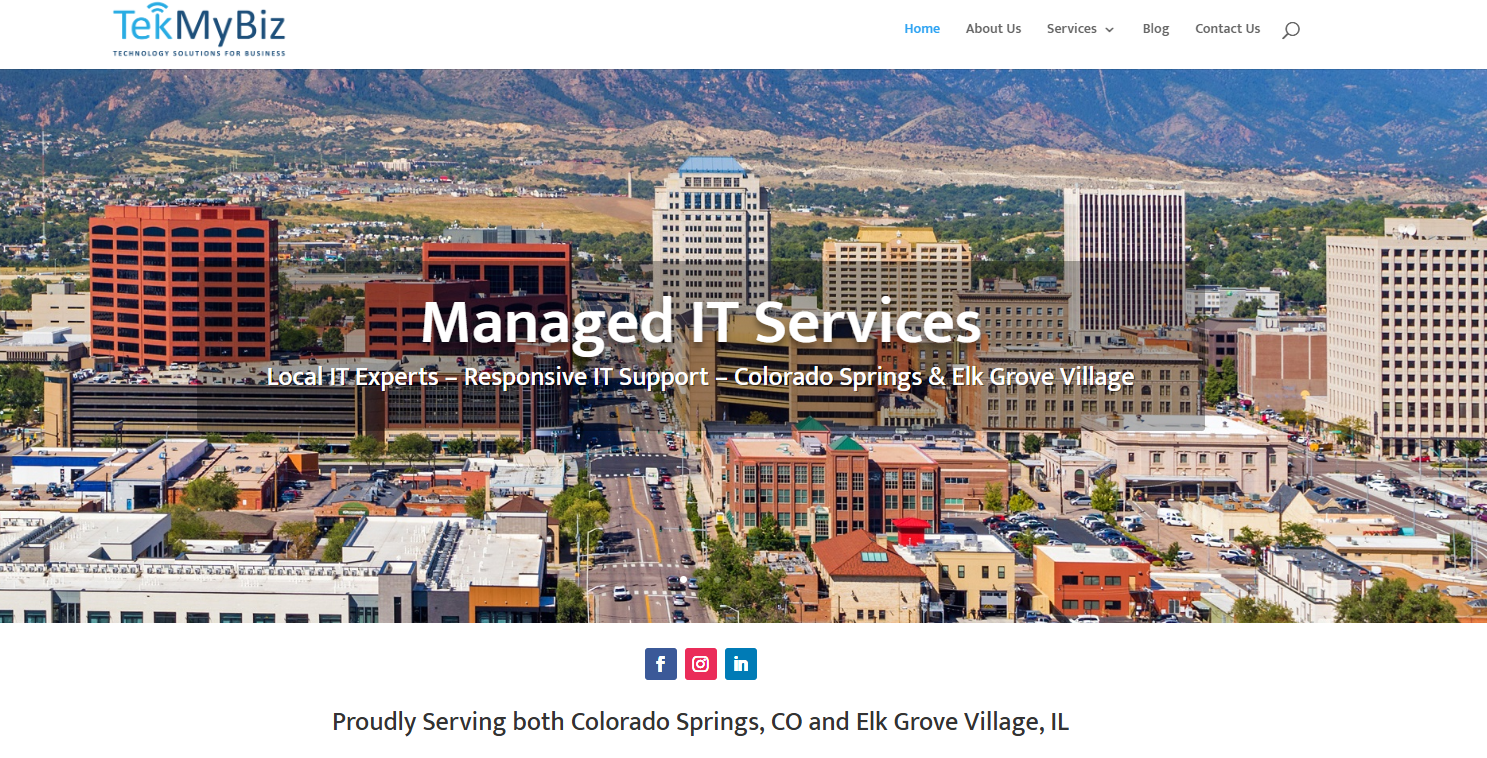 TekMyBiz Colorado Springs IT managed services — homepage