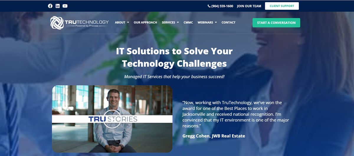 TruTechnology managed IT services Jacksonville homepage