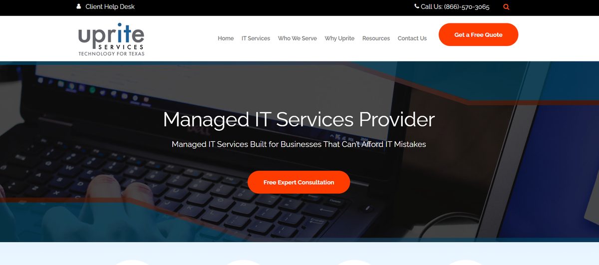 Uprite Services managed IT services in Houston TX — homepage