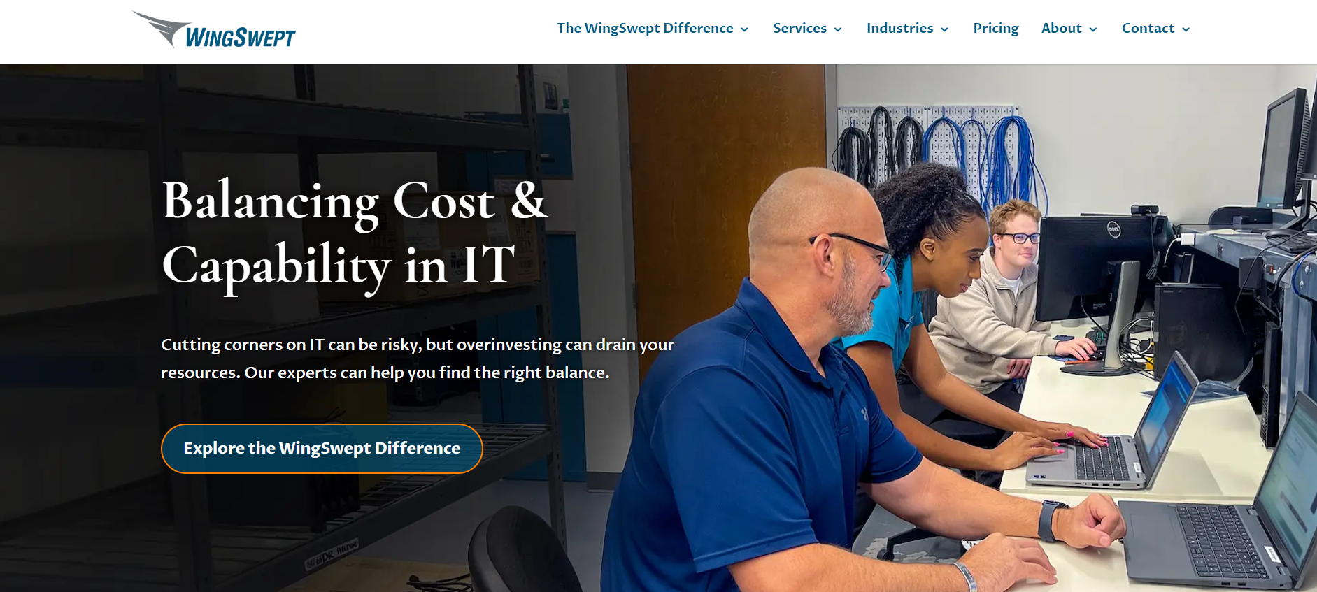 WingSwept managed IT services Garner Raleigh Triangle North Carolina homepage
