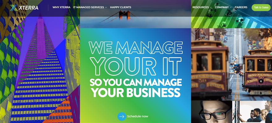 Xterra Solutions managed IT services San Francisco homepage