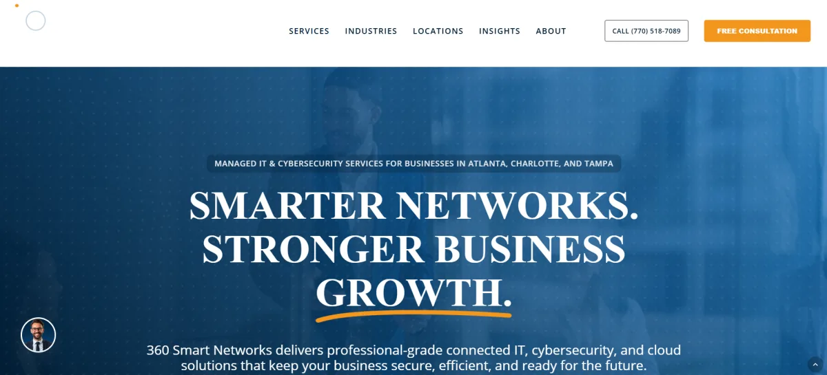 360 Smart Networks managed IT services Roswell Atlanta homepage