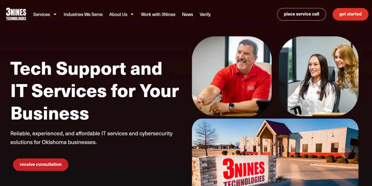3Nines Technologies managed IT and cybersecurity Oklahoma City homepage