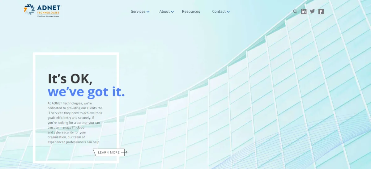 ADNET Technologies managed IT services Albany NY — homepage