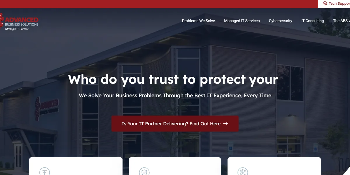 Advanced Business Solutions ABS Louisville IT support firm homepage