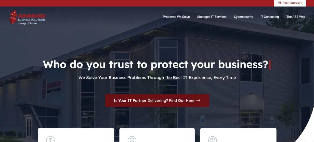 Advanced Business Solutions managed IT services Louisville KY — homepage