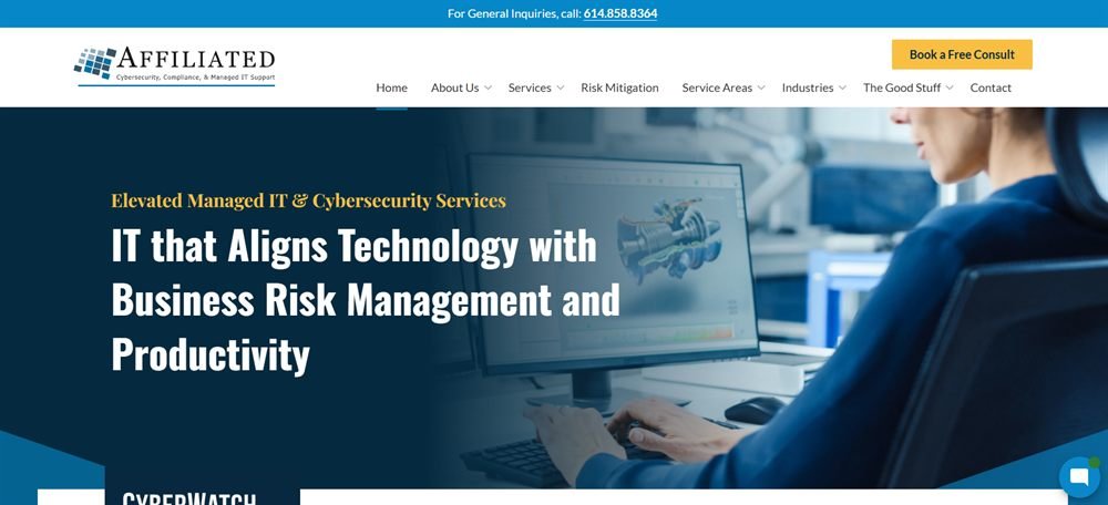 Affiliated Resource Group compliance and managed IT Columbus Ohio homepage screenshot