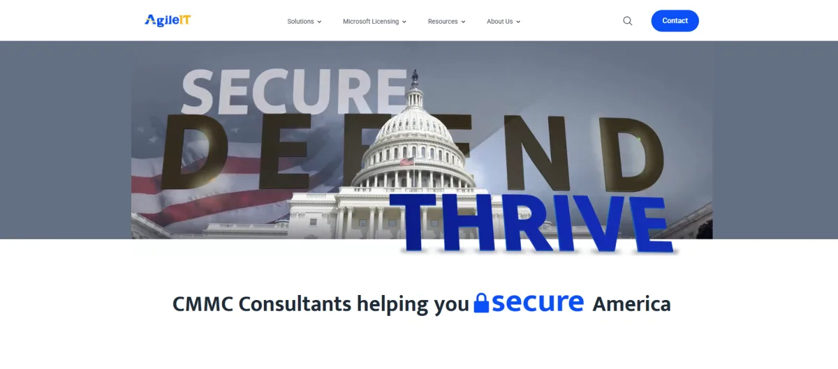 Agile IT homepage — GCC High and CMMC managed services for San Diego defense contractors