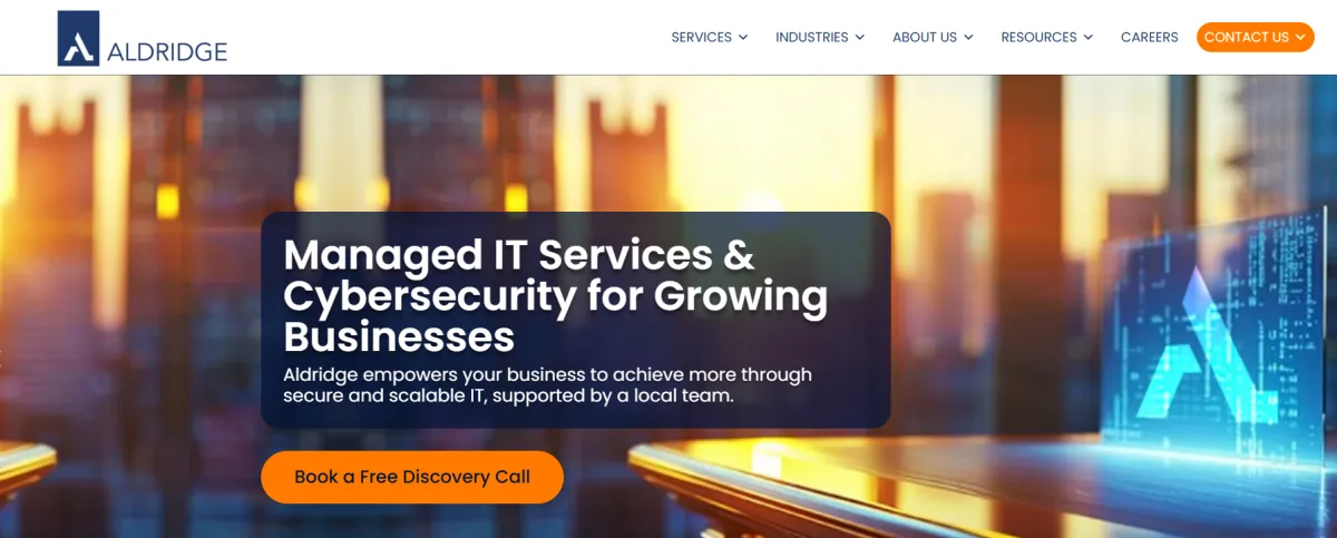 Aldridge managed IT services for startups in Austin TX, homepage