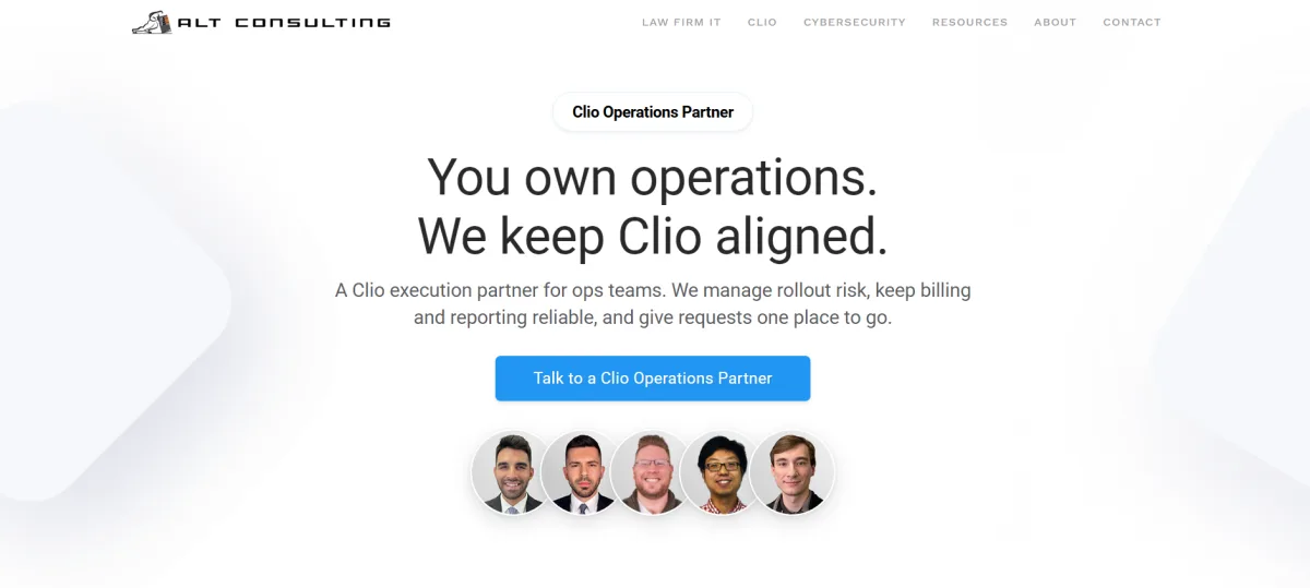 ALT Consulting homepage — legal-exclusive managed IT provider in downtown Los Angeles
