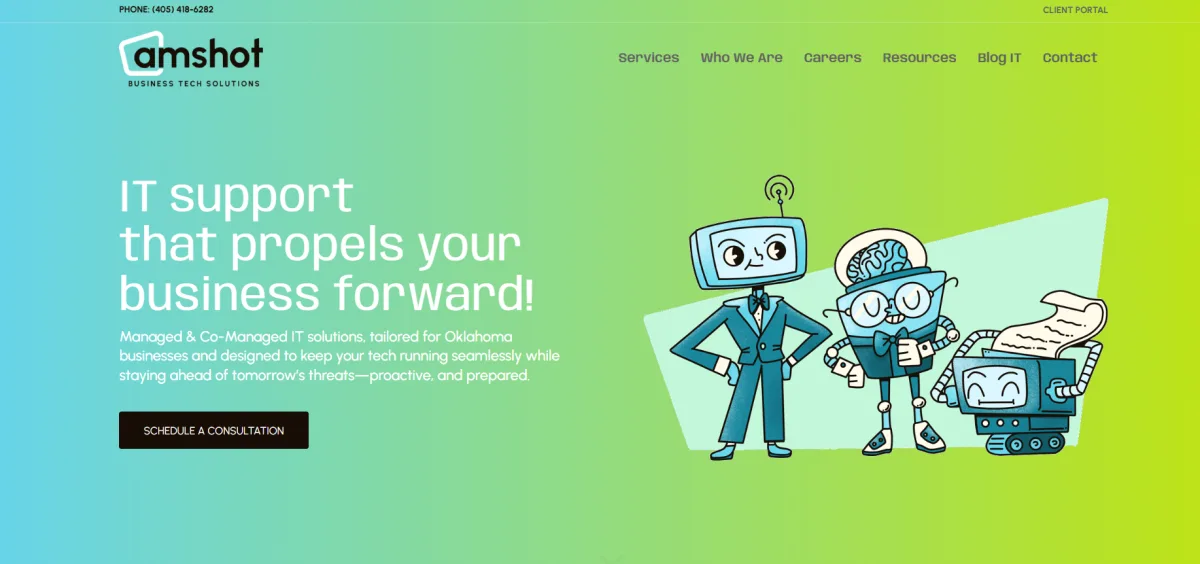 amshot managed IT services downtown Oklahoma City homepage