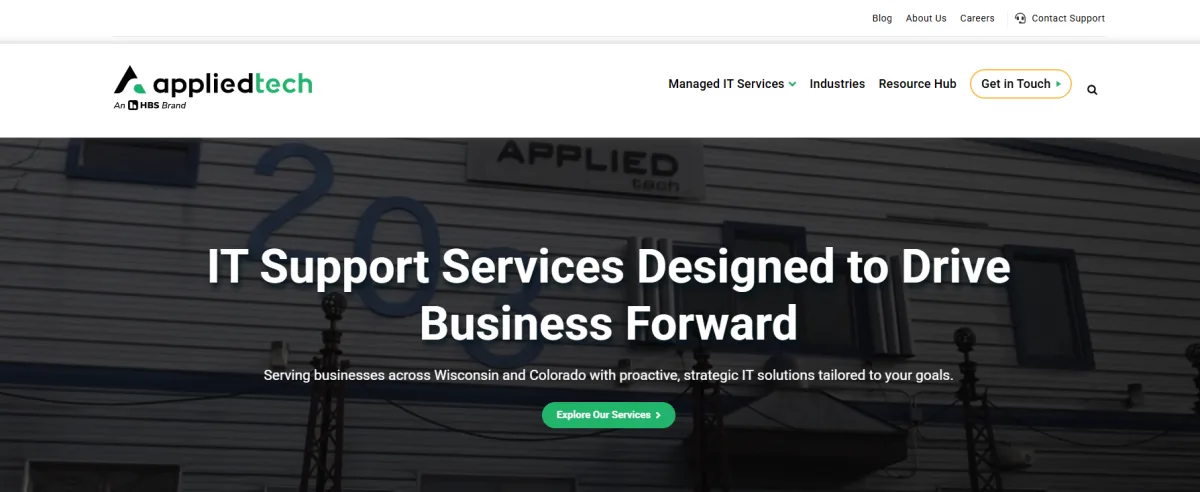 Applied Tech IT support services in Wisconsin homepage