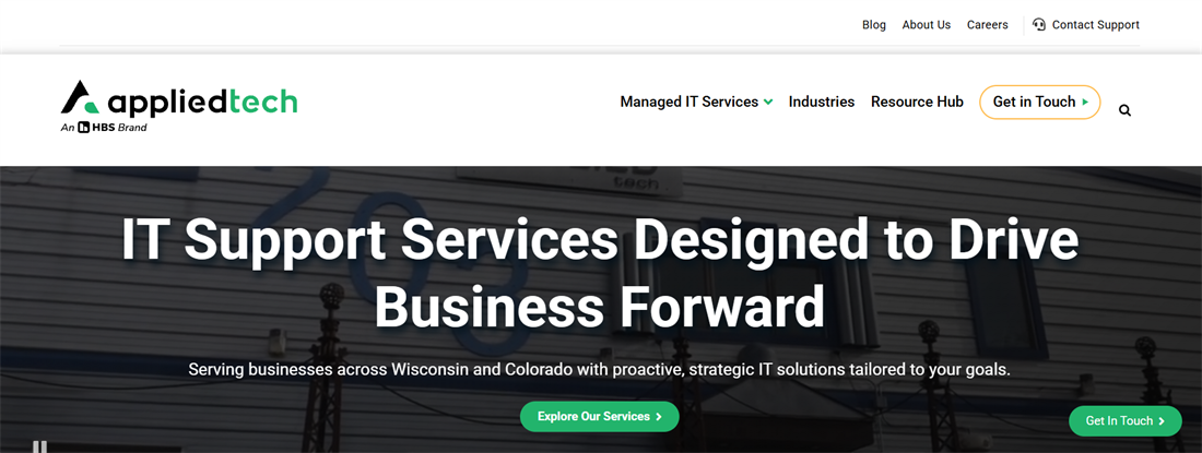Applied Tech managed IT services in Madison, WI — homepage