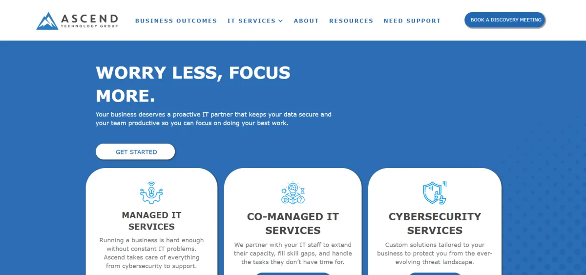 Ascend Technology Group IT/OT services Omaha homepage