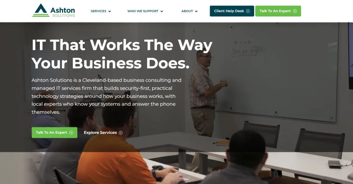 Ashton Solutions IT consulting Beachwood Cleveland homepage