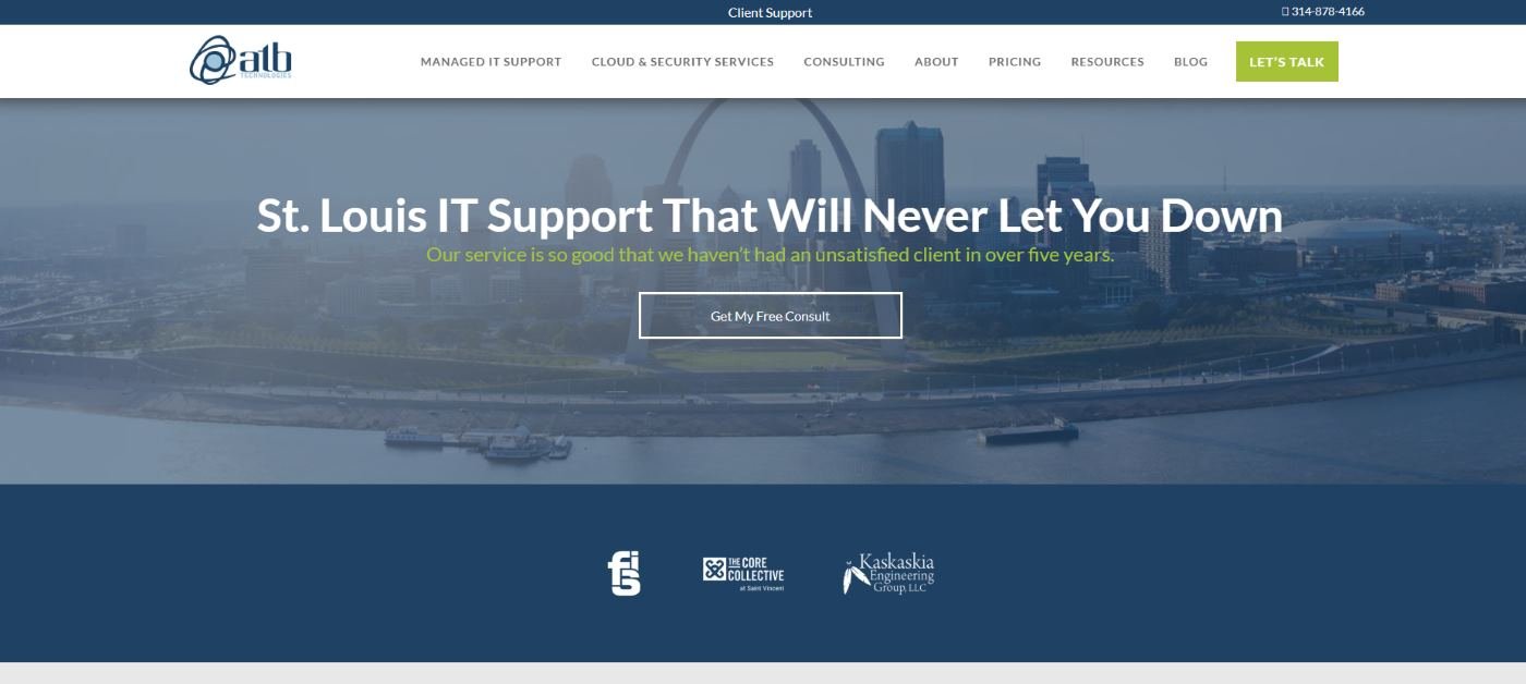 ATB Technologies CISSP-backed healthcare IT in Chesterfield St. Louis homepage