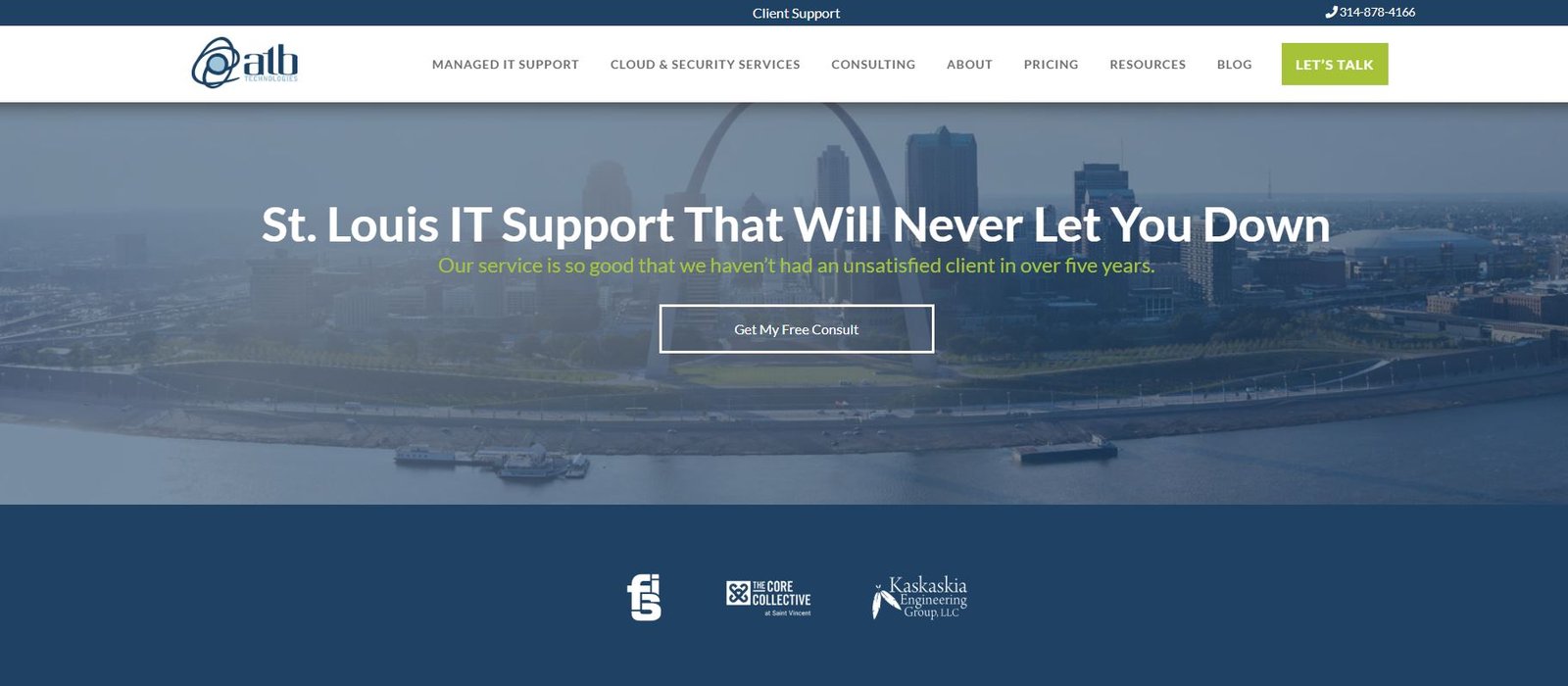 ATB Technologies manufacturing MSP in St. Louis MO homepage screenshot