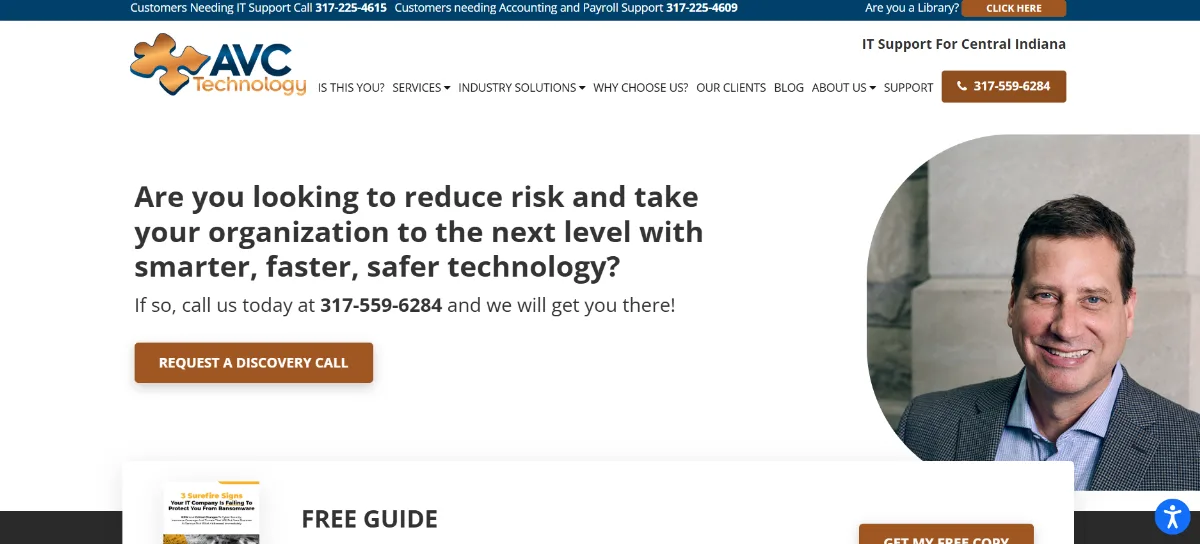 AVC Technology IT services for law and accounting firms in Indianapolis — homepage