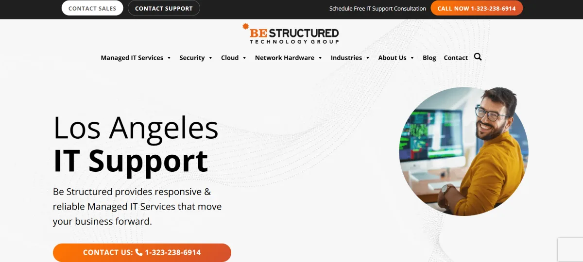 Be Structured Technology Group homepage — managed IT and MSSP provider in downtown Los Angeles