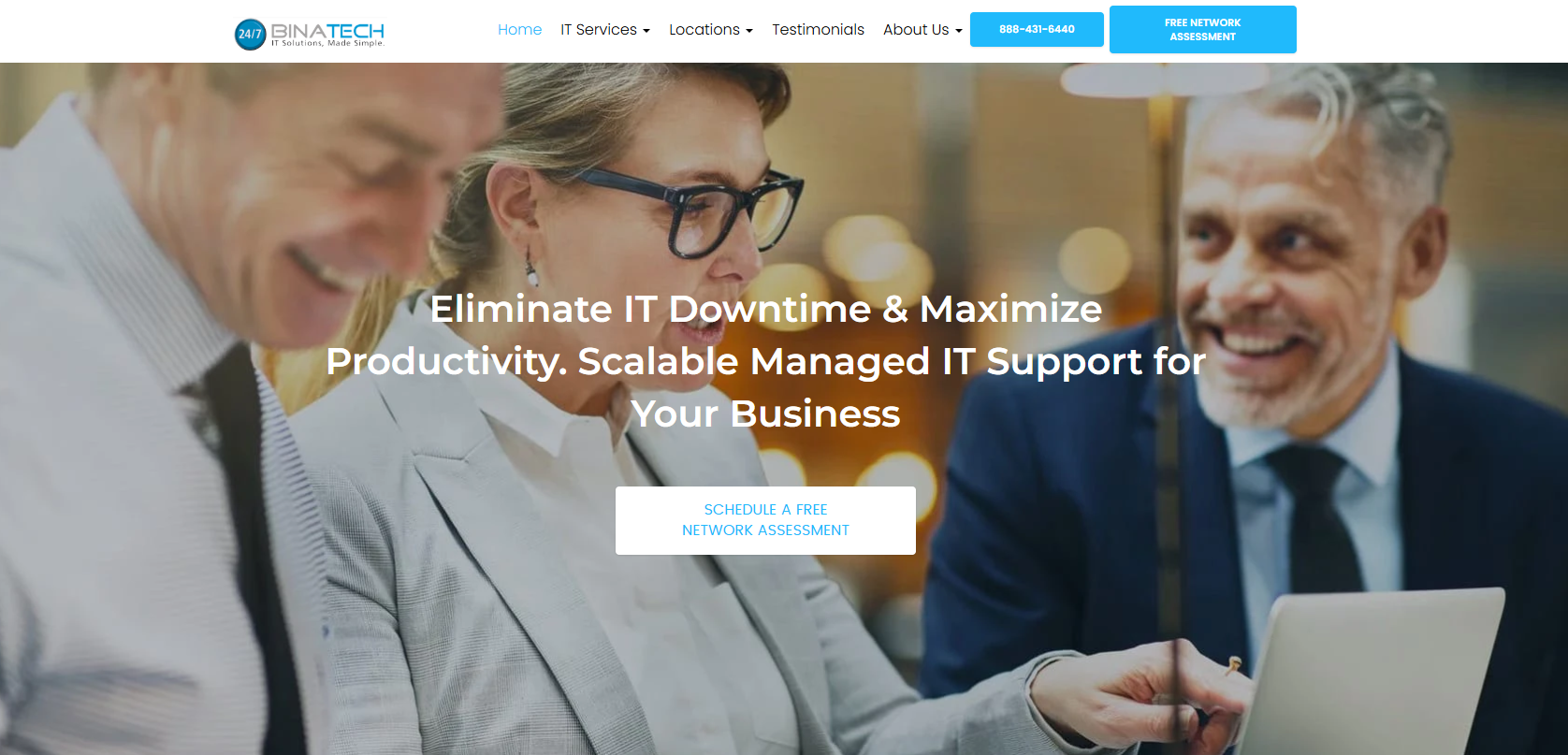 Binatech System Solutions managed IT services in Buffalo, NY — homepage