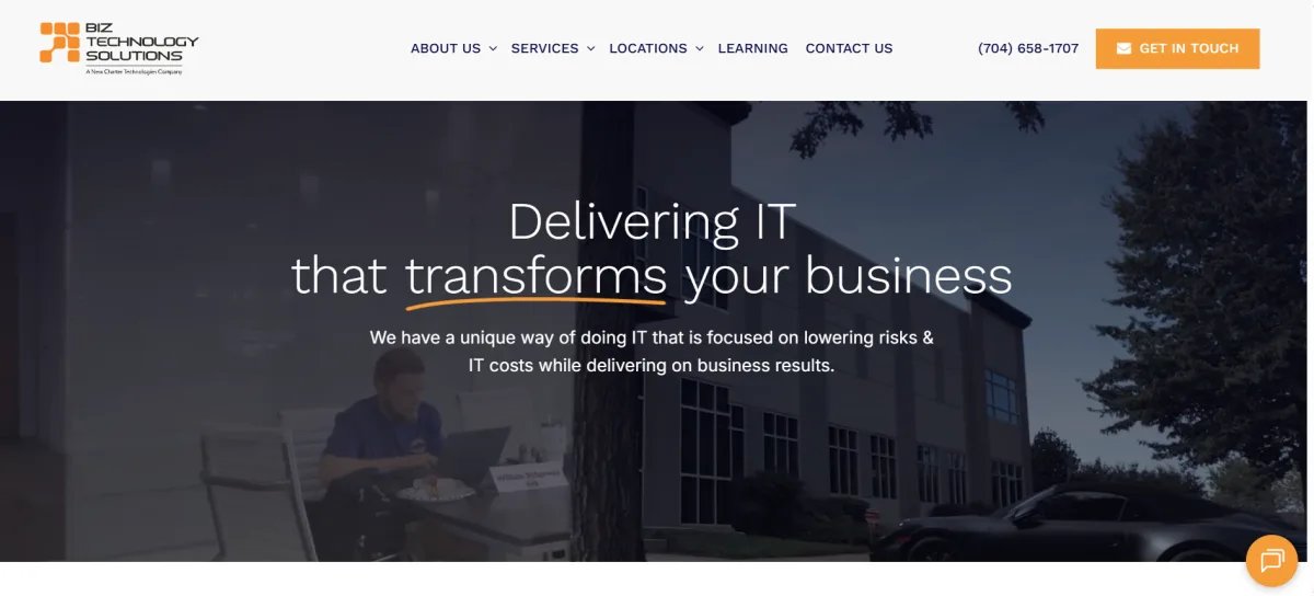 Biz Technology Solutions healthcare IT Charlotte NC homepage
