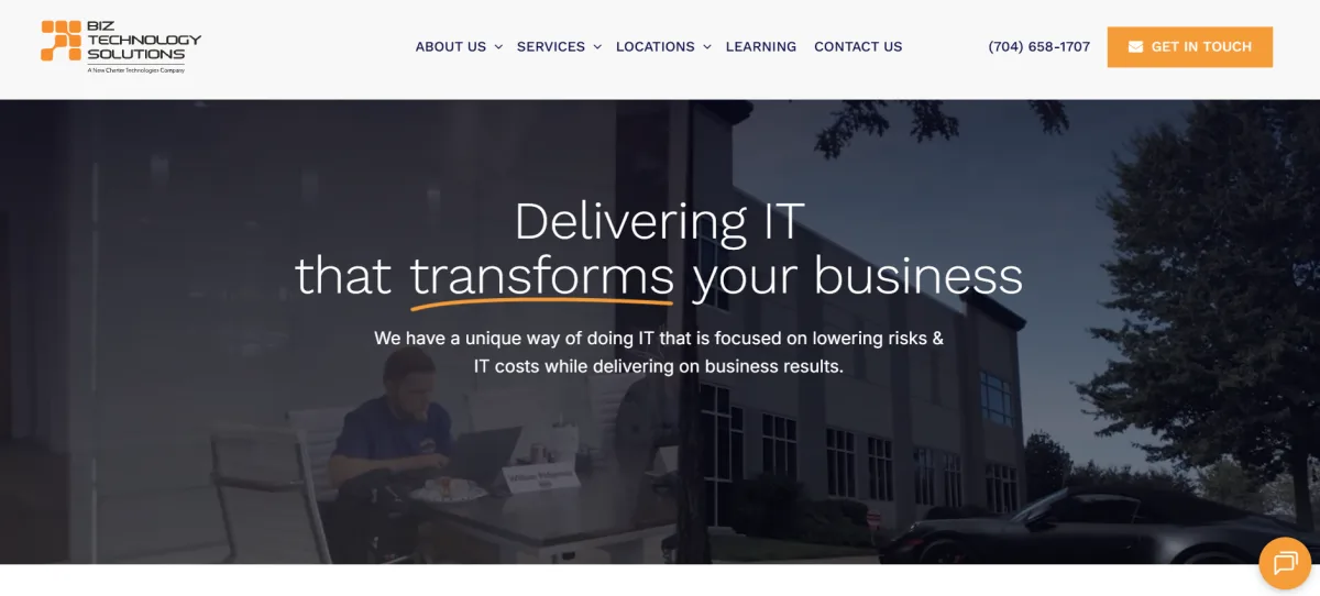 Biz Technology Solutions managed IT and custom development in the Charlotte metro — homepage