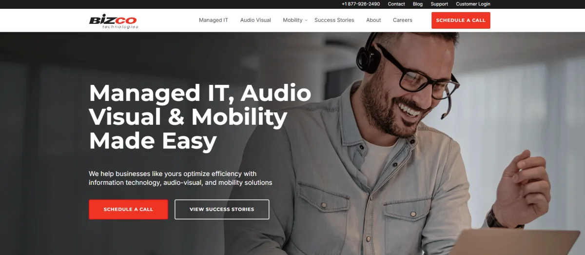 Bizco Technologies managed IT and AV Omaha homepage