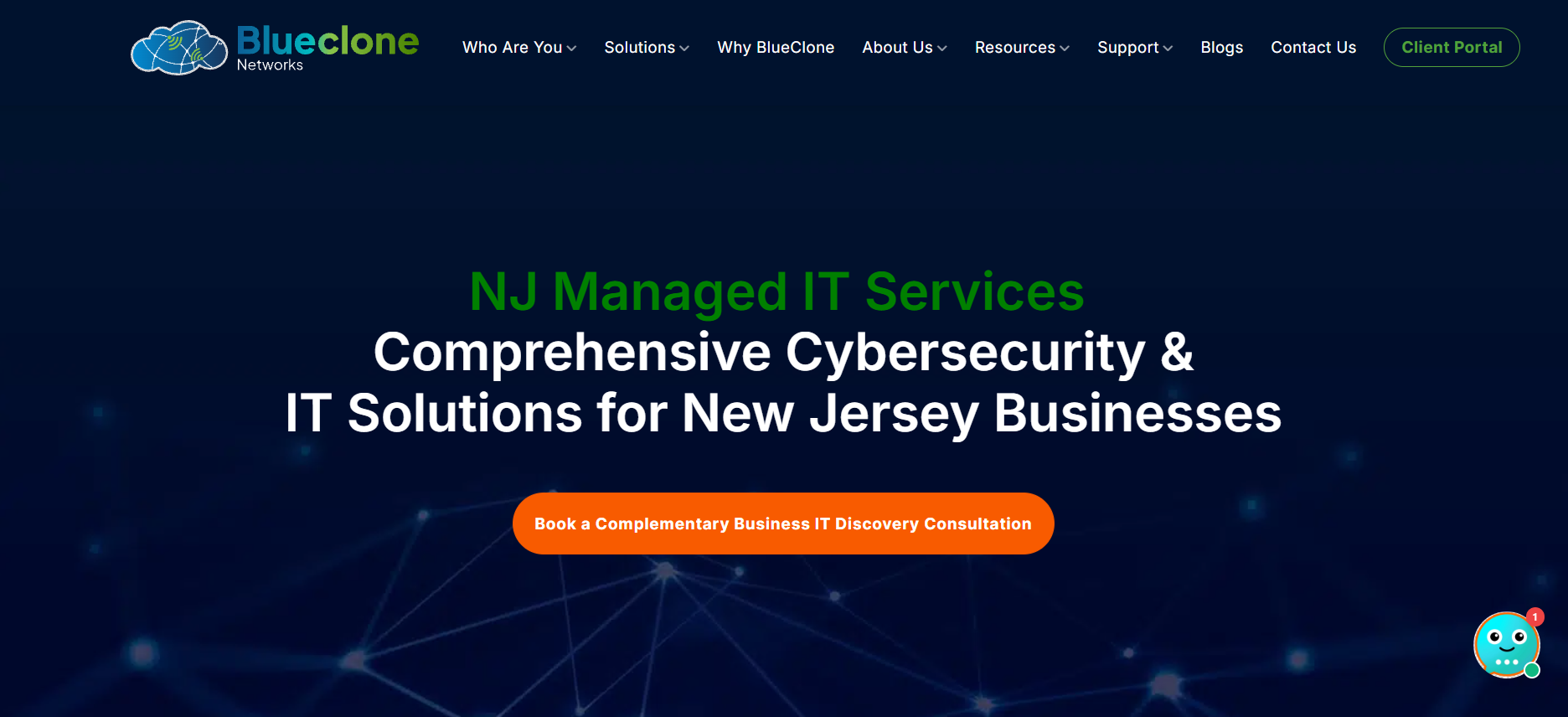 Blueclone Networks managed IT services in Trenton, NJ — homepage