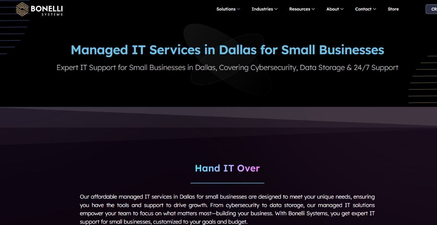 Bonelli Systems managed IT services for law firms homepage