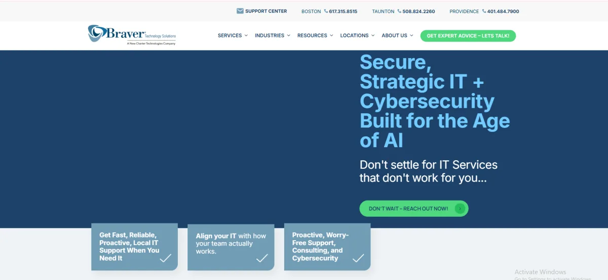 Braver Technology Solutions managed IT services Providence RI — homepage
