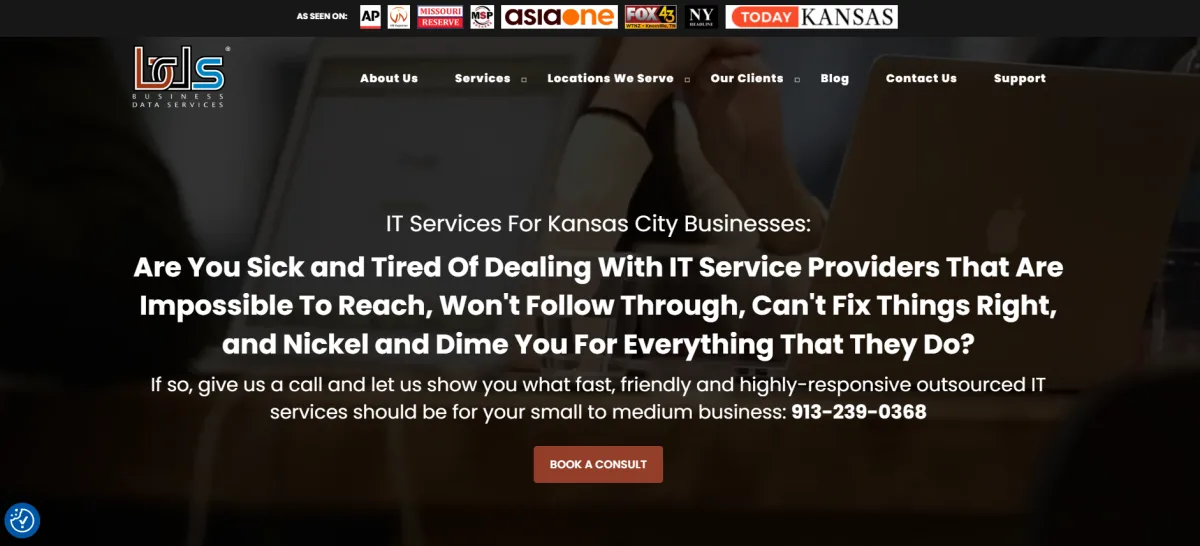 Business Data Services IT consulting Kansas City homepage