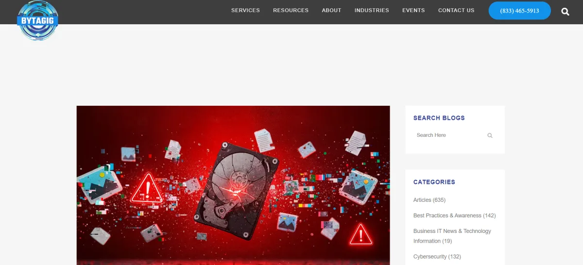 Bytagig managed IT services for professional services in Portland, homepage