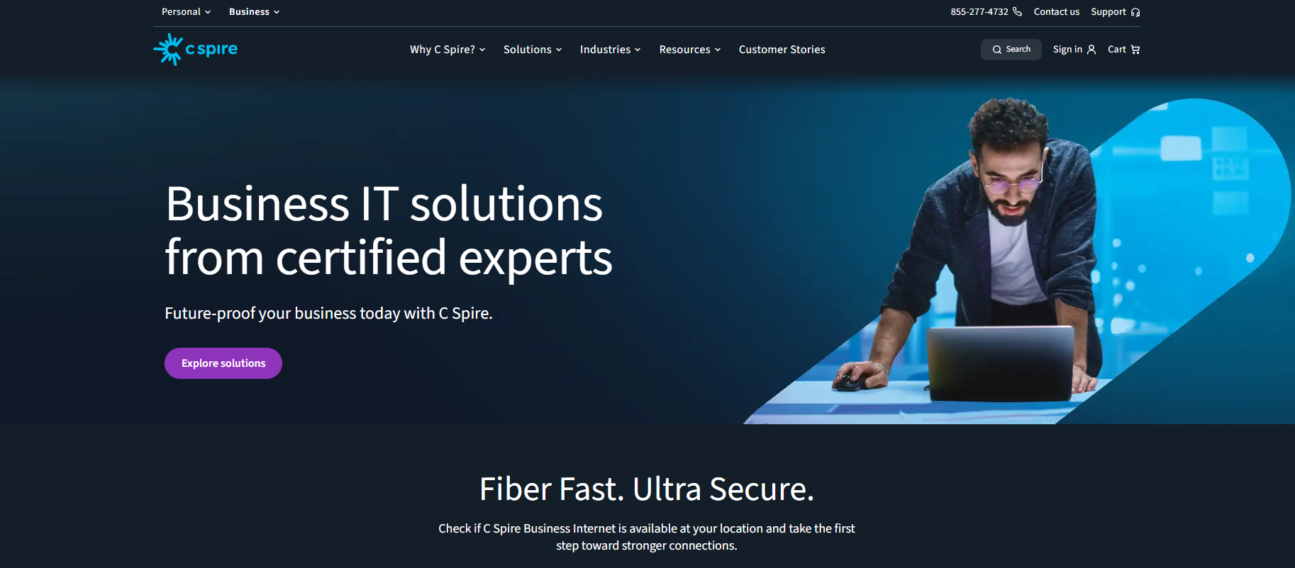 C Spire Business managed IT Birmingham AL — homepage