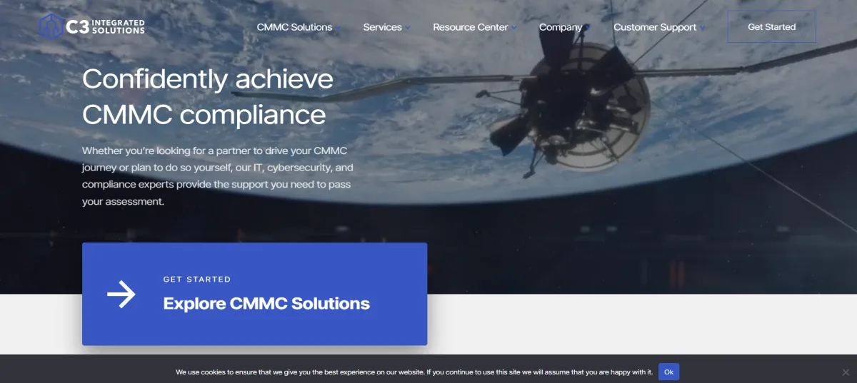 C3 Integrated Solutions dual CMMC certified MSP and MSSP homepage