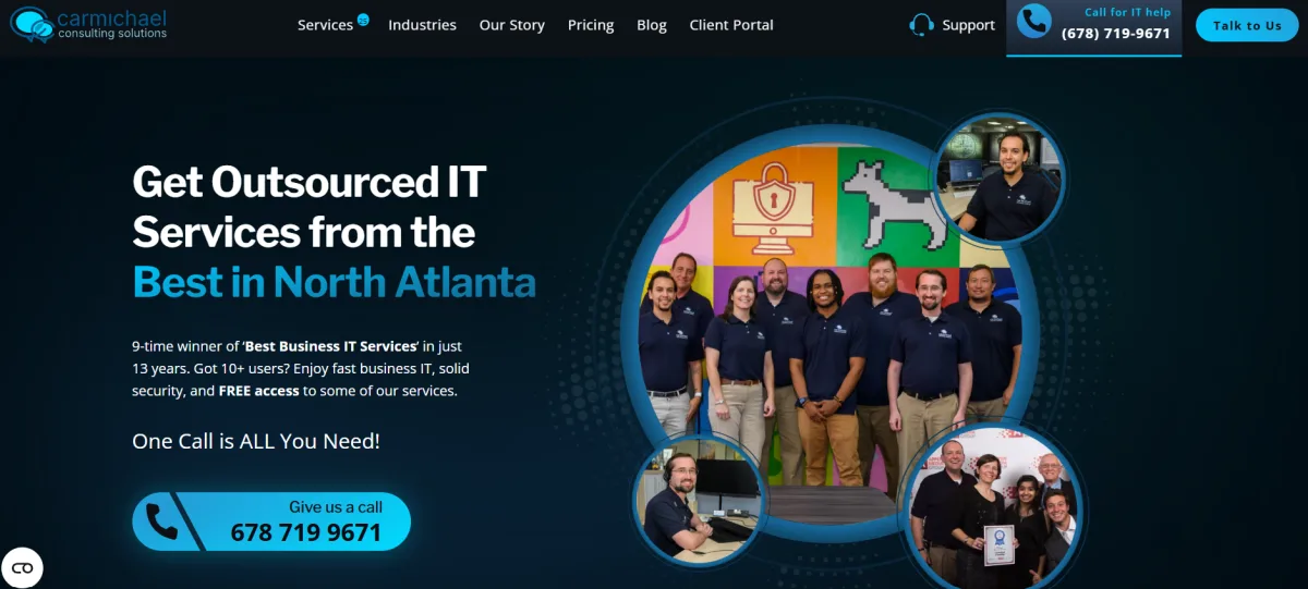 Carmichael Consulting Solutions best in North Atlanta IT homepage