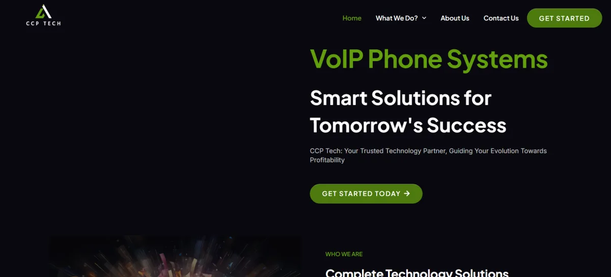 CCP Tech managed IT services Charlotte NC homepage screenshot