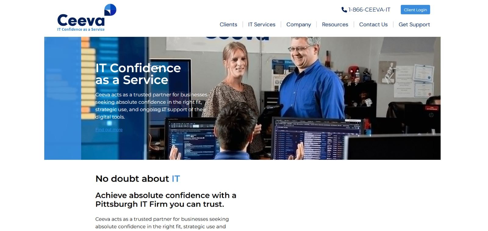 Ceeva downtown Pittsburgh MSP First Avenue homepage screenshot