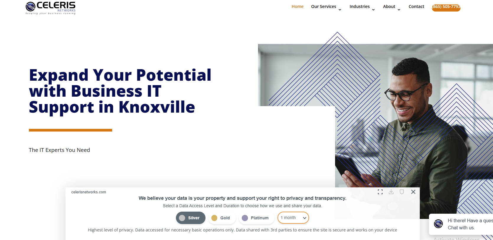 Celeris Networks managed IT services in Knoxville TN — homepage