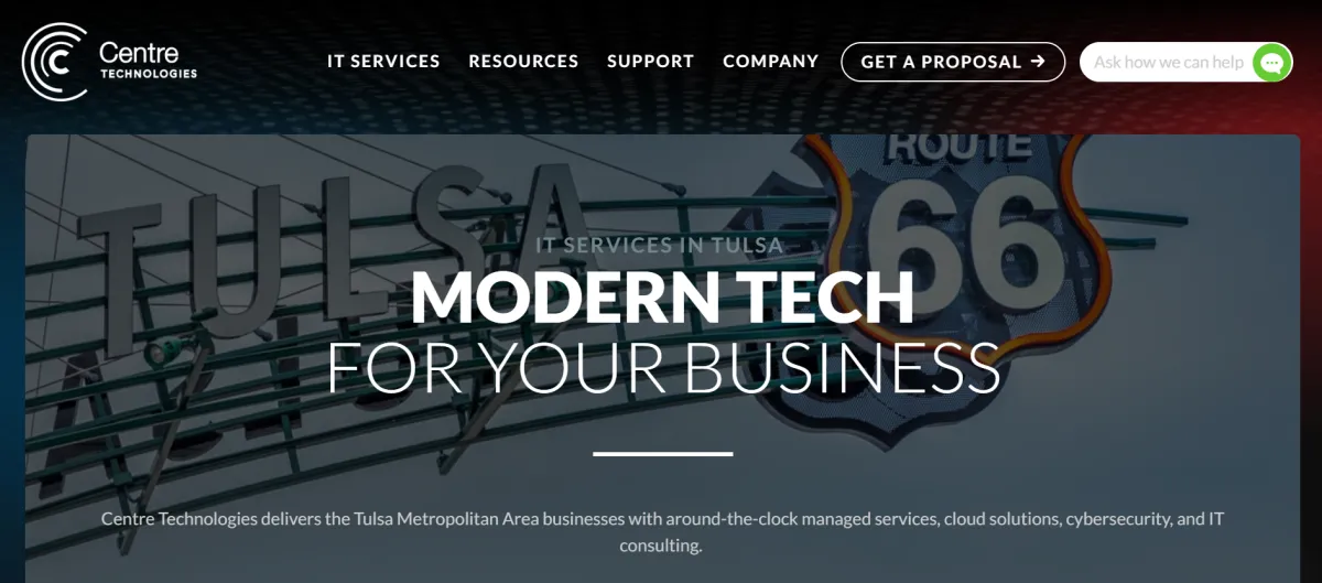 Centre Technologies healthcare IT Tulsa homepage
