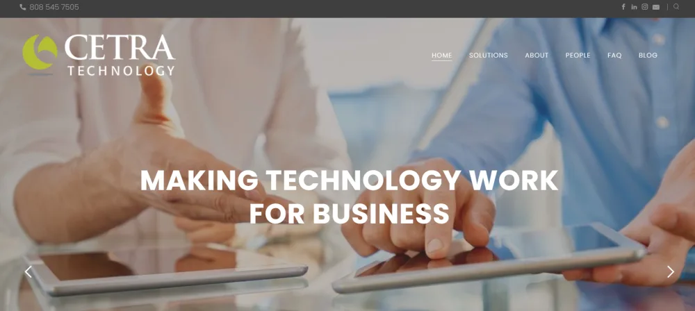 Cetra Technology e-discovery managed IT Honolulu - homepage