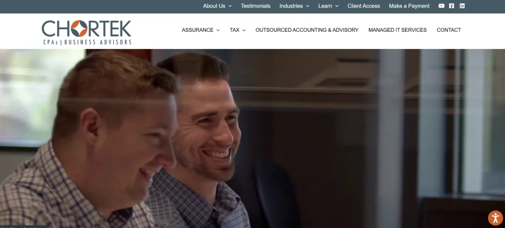 Chortek LLP homepage. Waukesha Wisconsin MSP and accounting firm homepage