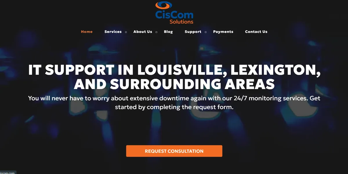 CisCom Solutions managed IT services Louisville and Lexington homepage