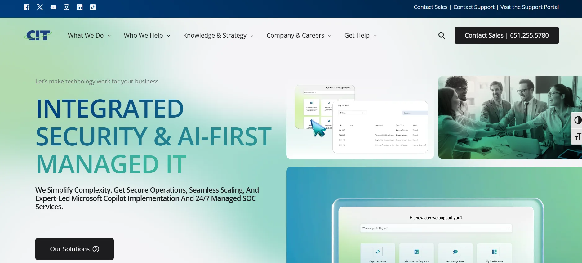 Computer Integration Technologies CIT managed services Woodbury homepage