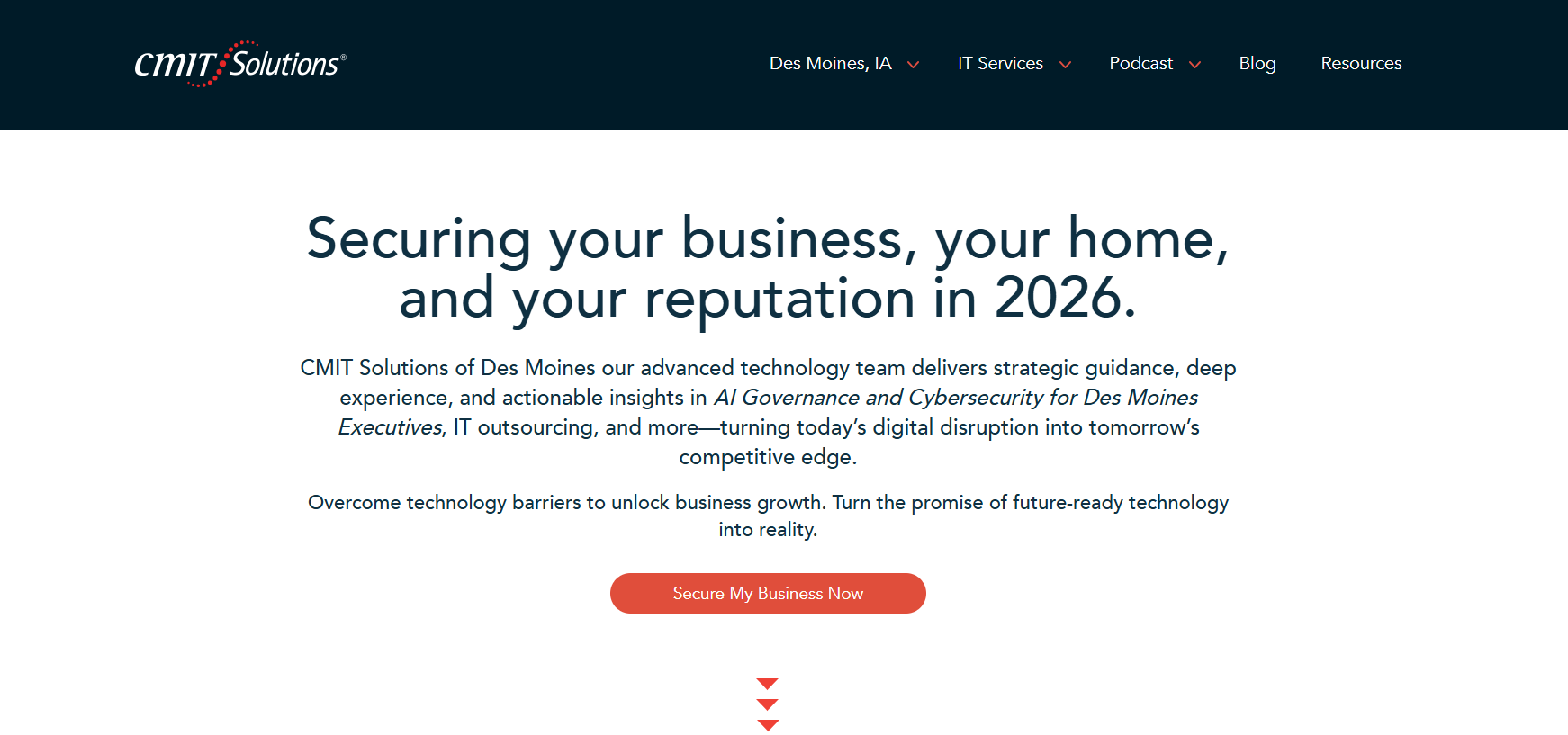 CMIT Solutions of Des Moines managed IT services in Des Moines IA — homepage
