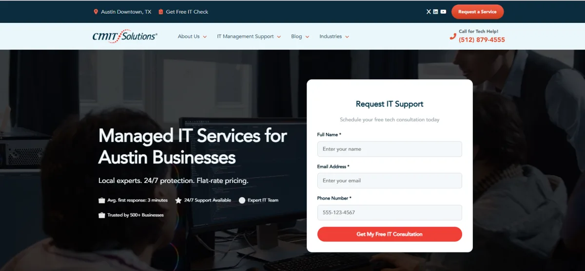 CMIT Solutions of Austin Downtown managed IT services for startups, homepage