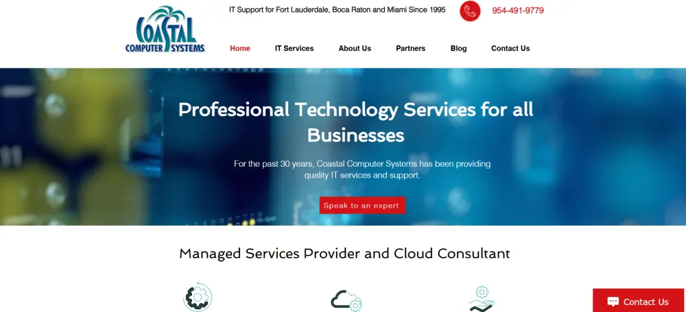 Coastal Computer Systems Fort Lauderdale managed IT homepage