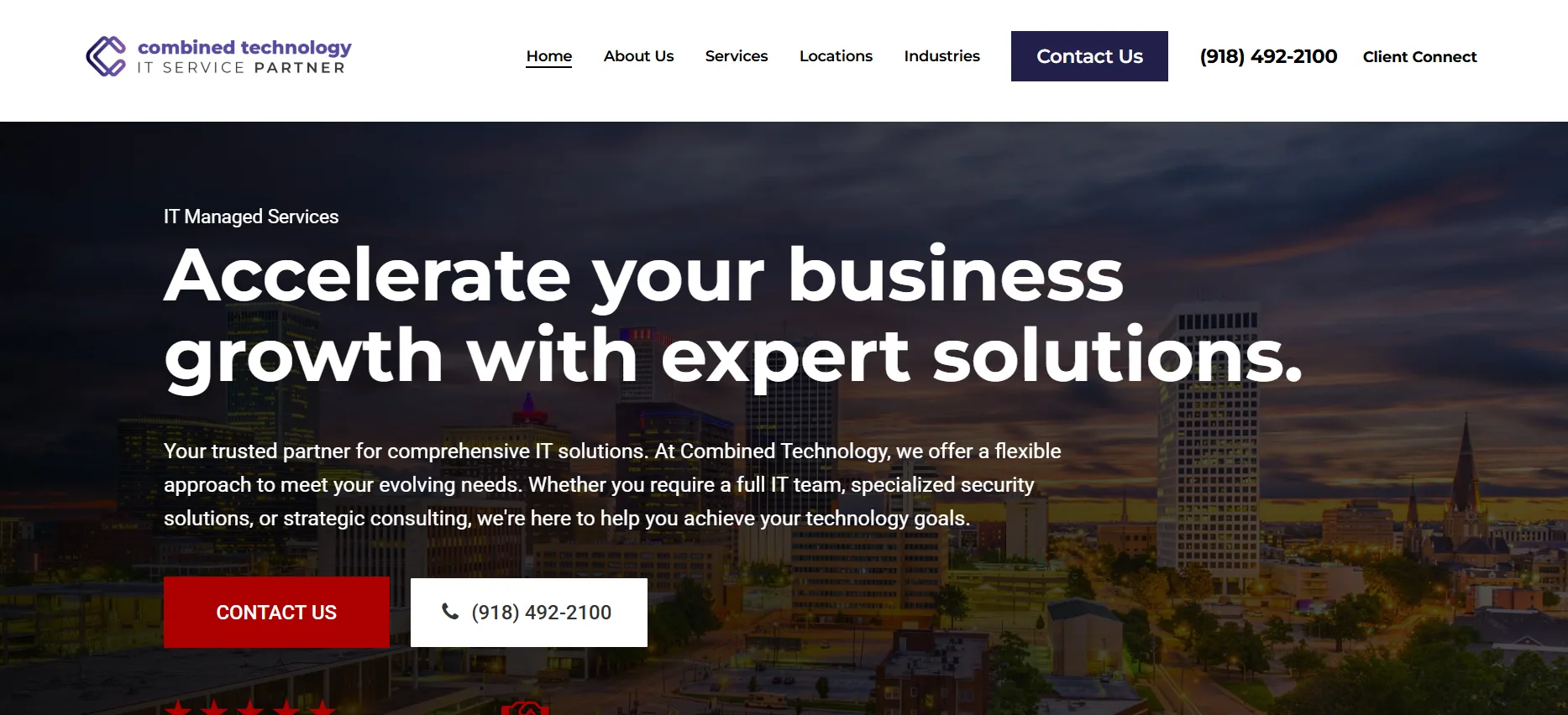 Combined Technology IT services for Oklahoma law firms Tulsa homepage