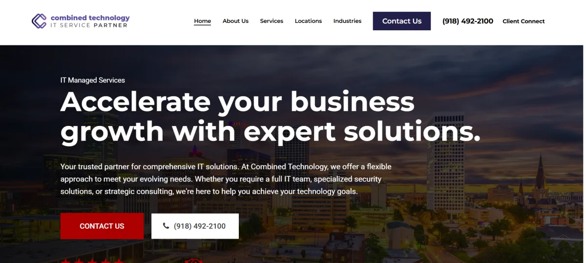 Combined Technology locally owned manufacturing IT Tulsa Oklahoma homepage