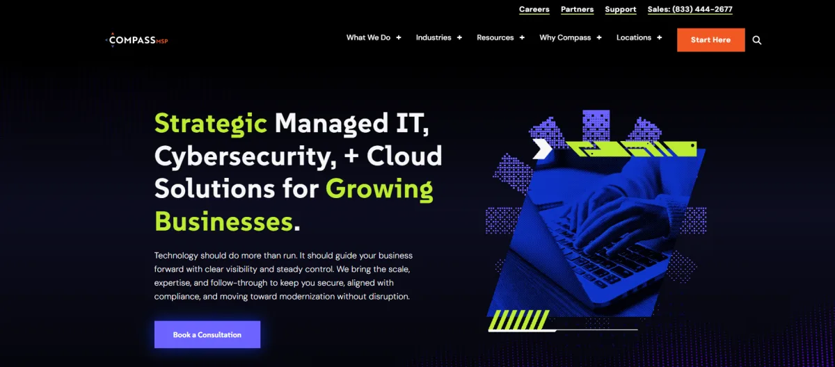CompassMSP Austin managed IT and cybersecurity — homepage